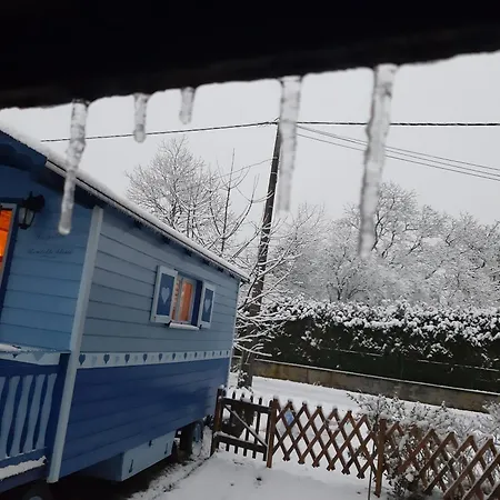 Cozy Little Blue Caravan In Scy Belgique 別荘 Scy